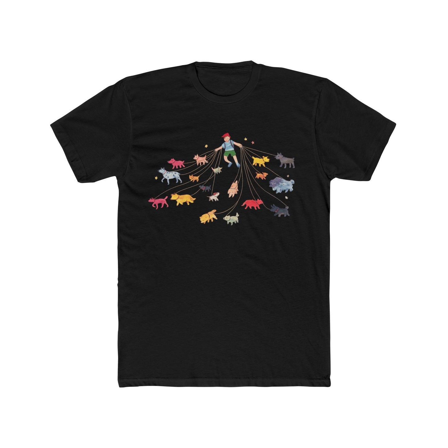 Dog Walker Chaos Tee β Funny Colorful Dogs Watercolor T-Shirt