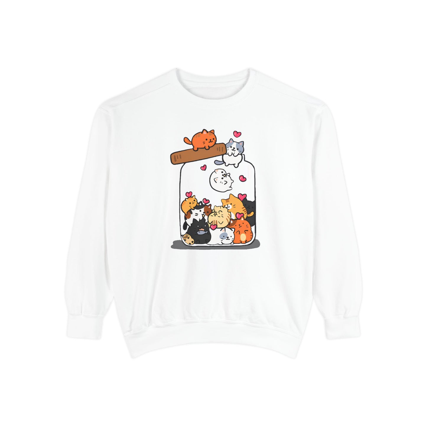 Cats in a Jar Kawaii Sweatshirt β Cute Cat Lover Crewneck