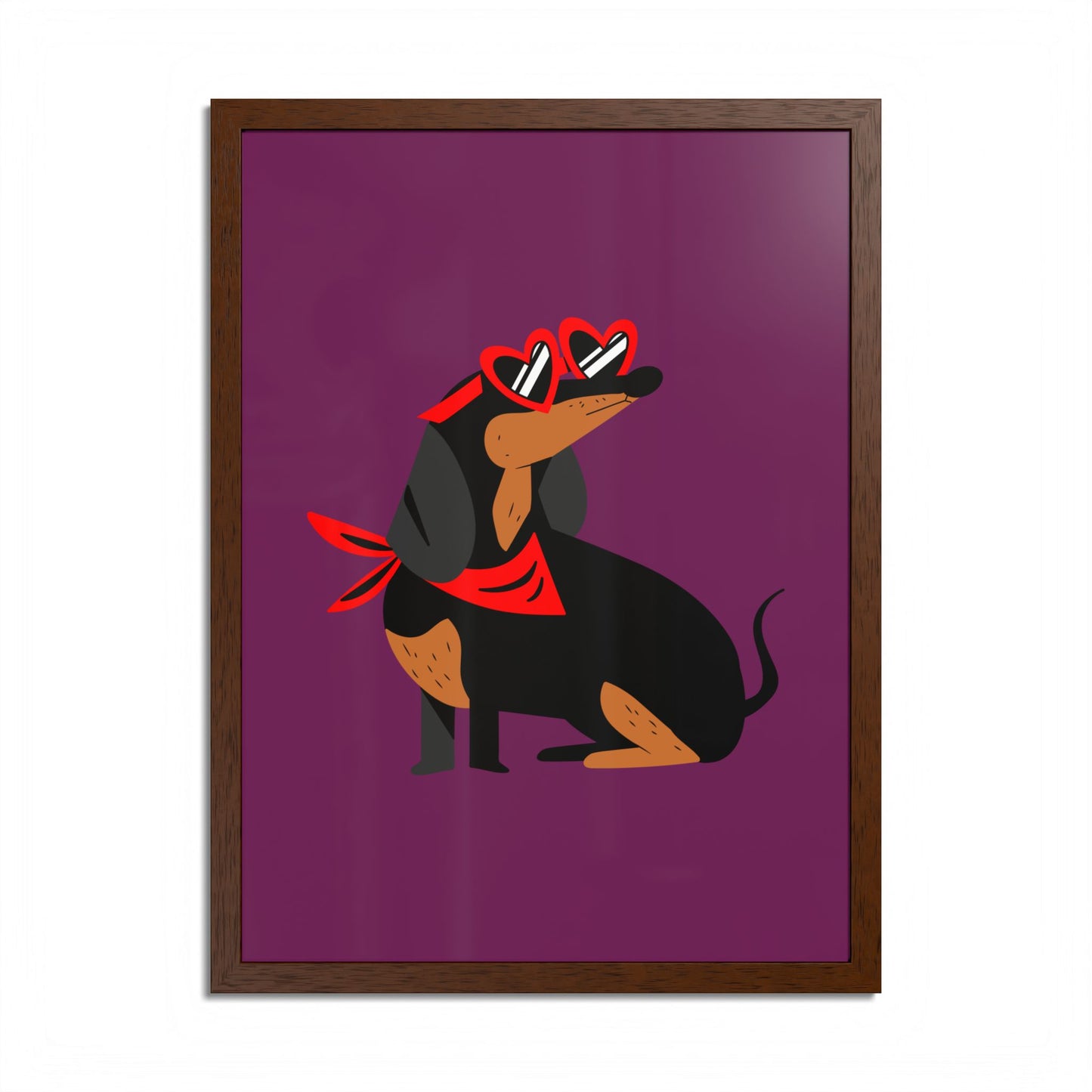 Cool Dachshund Framed Poster — Baddie Wiener Dog Wall Art
