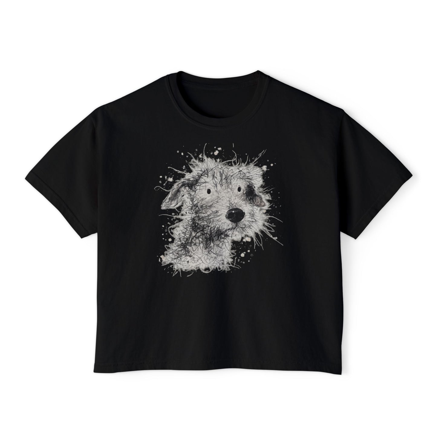 Splatter Art Dog Graphic Tee β Vintage Dog Lover Black T-Shirt