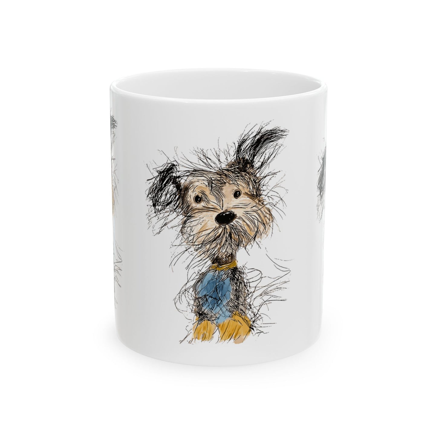 Sketchy Terrier Art Mug – Cute Dog Lover Coffee Mug