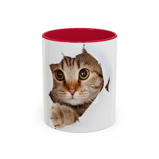 Peeking Cat Mug – Funny Cat Lover Coffee Mug