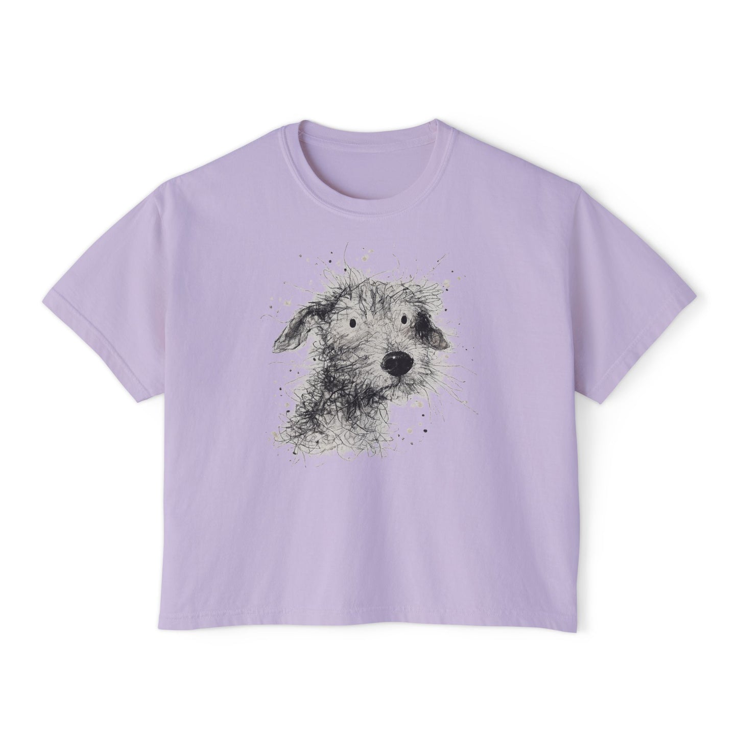 Splatter Art Dog Graphic Tee – Vintage Dog Lover Black T-Shirt