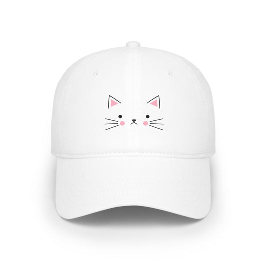Kawaii Cat Face Dad Hat – Cute Cat Lover Baseball Cap