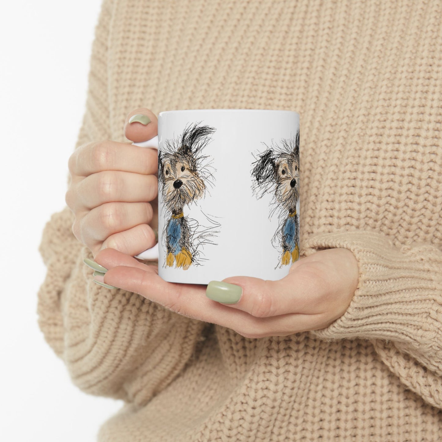 Sketchy Terrier Art Mug – Cute Dog Lover Coffee Mug