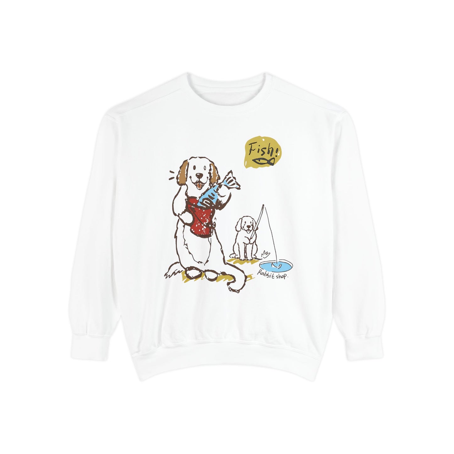 Fish! Dog Guitar Sweatshirt – Funny Quirky Dog Crewneck