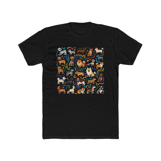 All Dogs Graphic Tee – Colorful Dog Breeds Pattern T-Shirt
