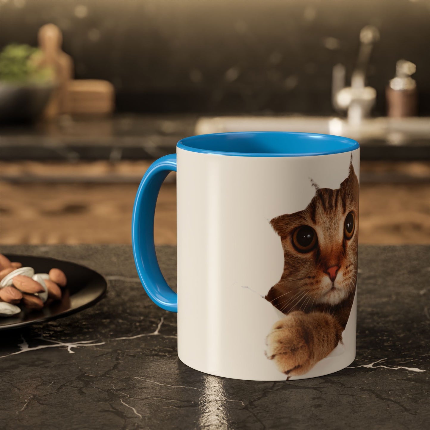 Peeking Cat Mug – Funny Cat Lover Coffee Mug