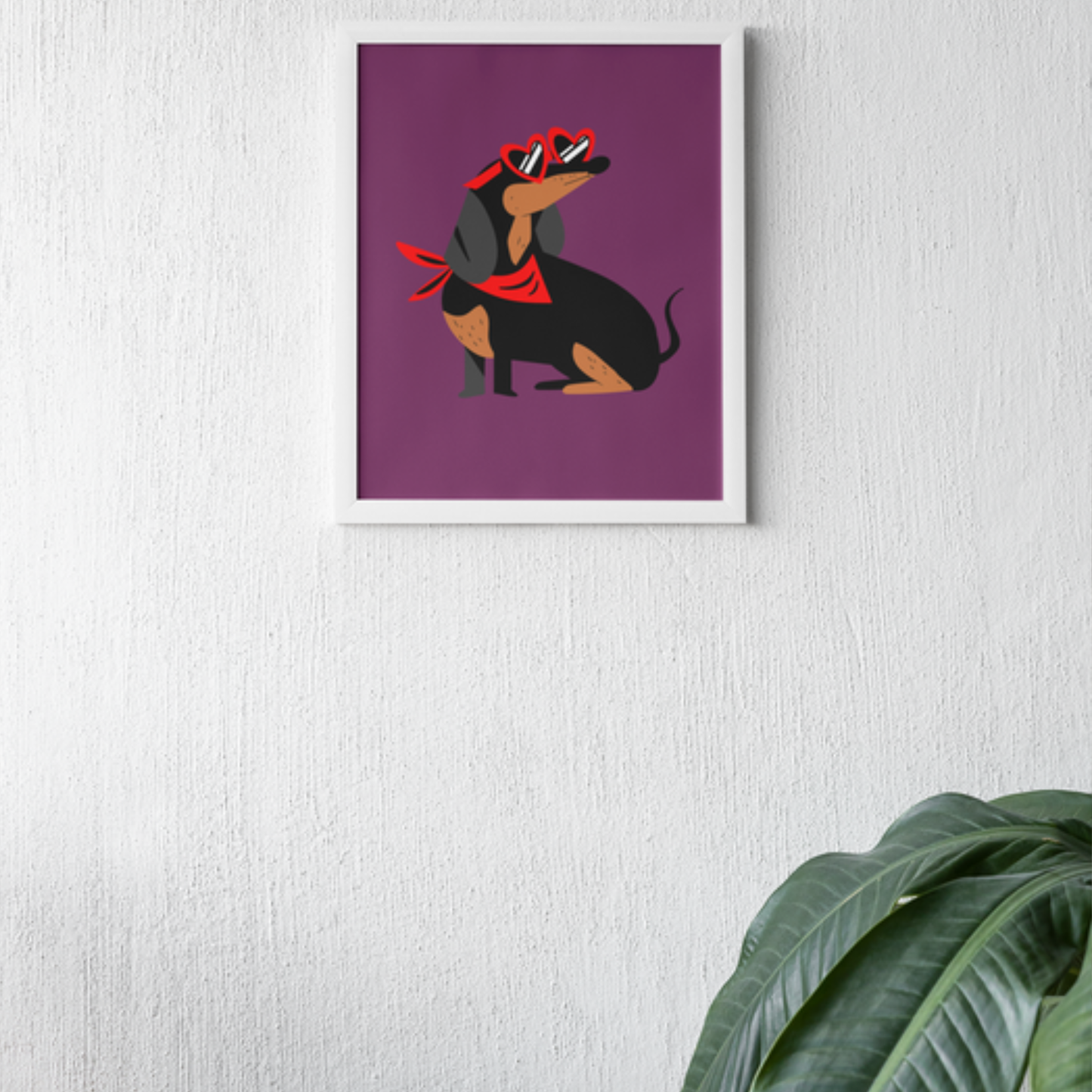 Cool Dachshund Framed Poster — Baddie Wiener Dog Wall Art