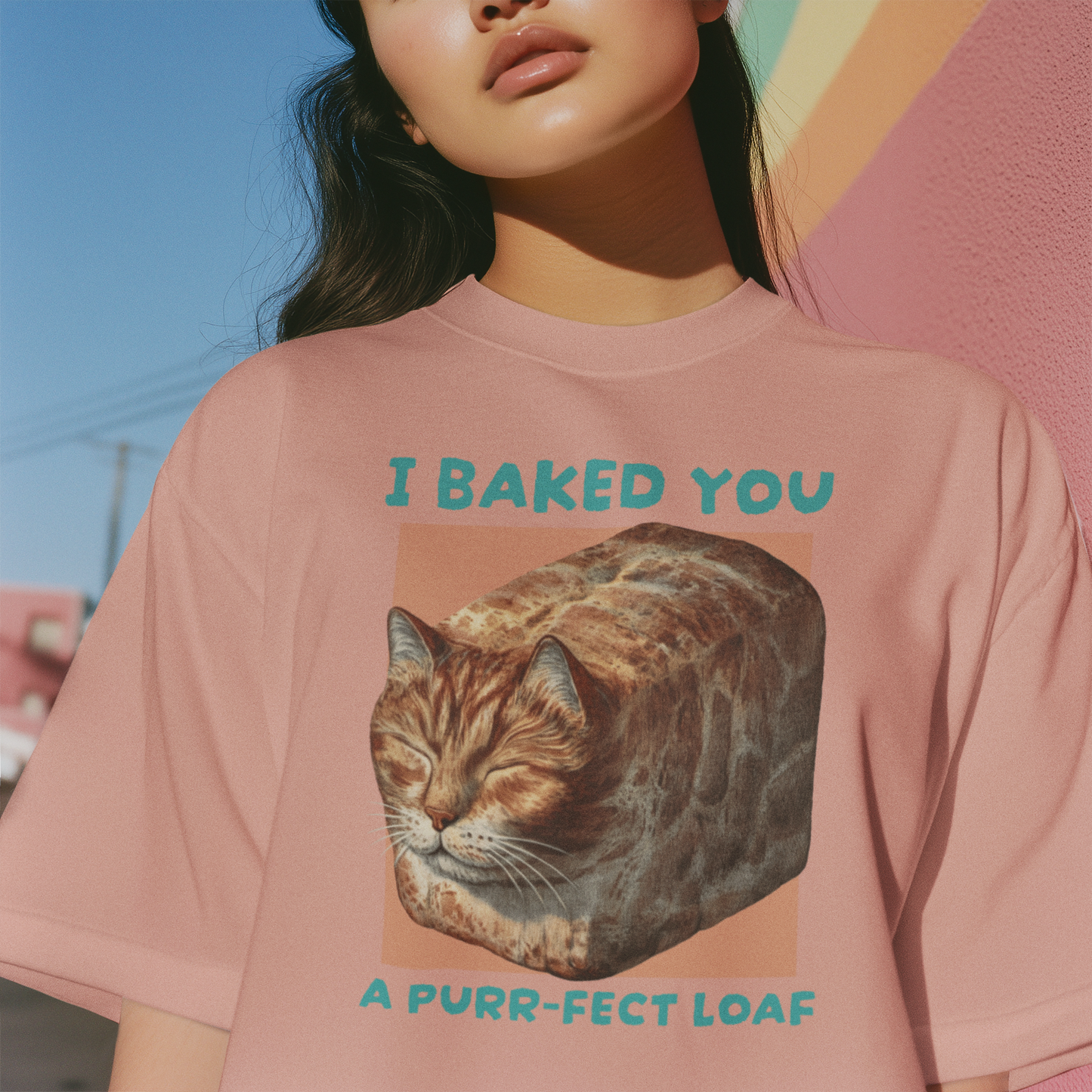I Baked You A Purr-fect Loaf Cat Tee – Funny Cat Lover T-Shirt