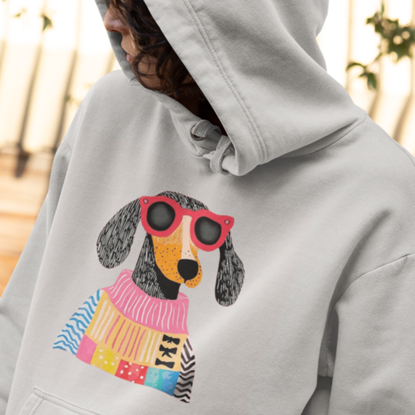 Fancy Dachshund Hoodie – Colorful Dog Art Sweatshirt