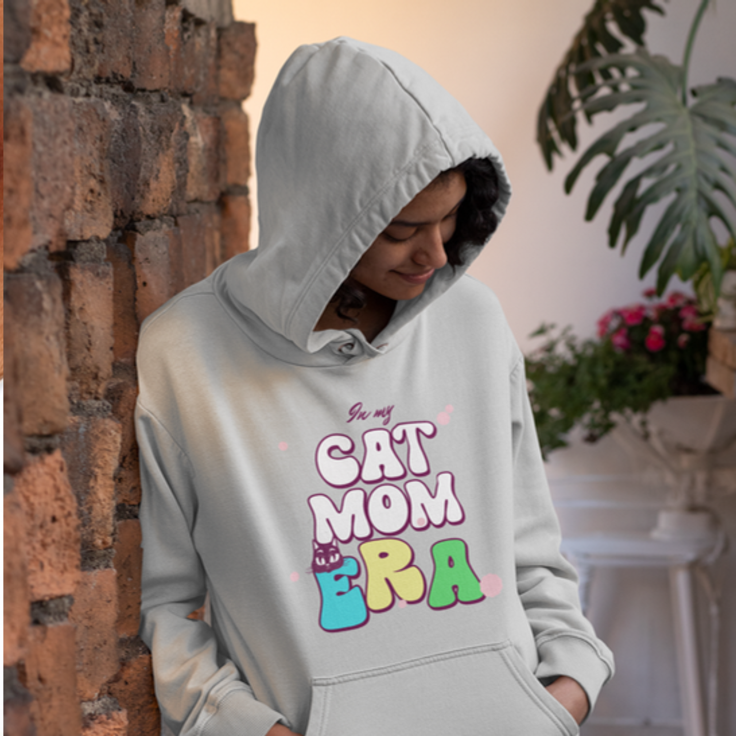 Cat Mom Pastel Hoodie – Cute Cat Lover Sweatshirt