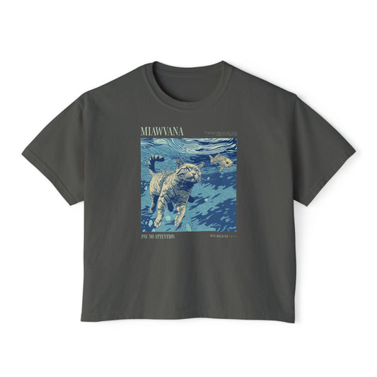 Miawvana Cat Parody Graphic Tee – Funny Music Lover Cat Shirt