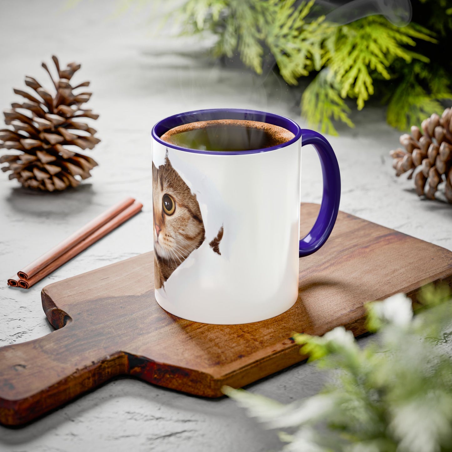 Peeking Cat Mug – Funny Cat Lover Coffee Mug