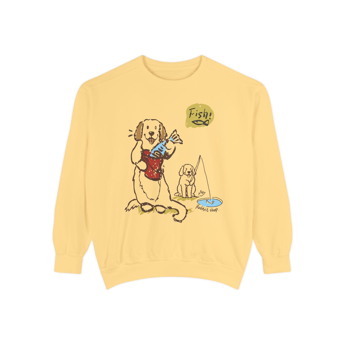 Fish! Dog Guitar Sweatshirt – Funny Quirky Dog Crewneck
