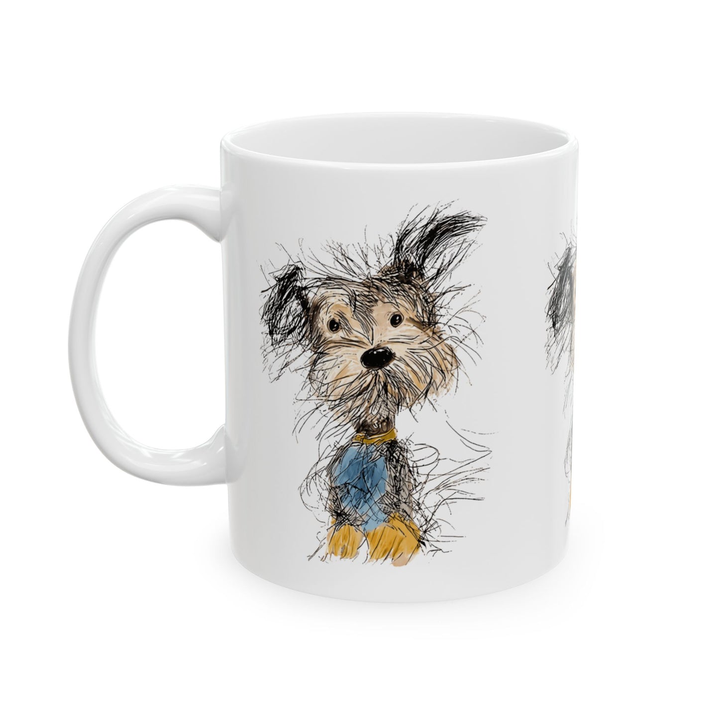 Sketchy Terrier Art Mug – Cute Dog Lover Coffee Mug