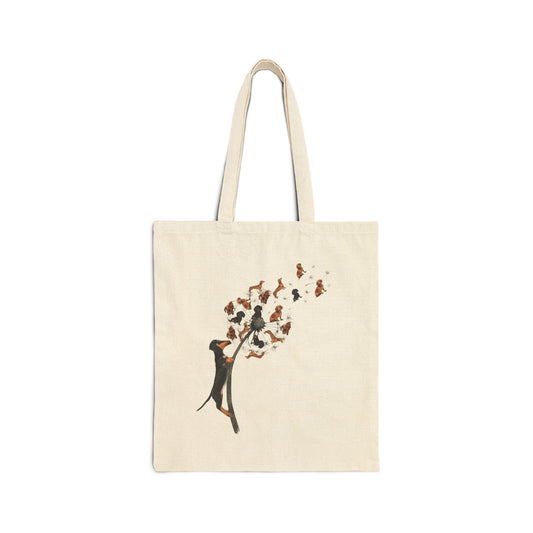 Flying Cats Tote Bag — Aesthetic Canvas Bag for Cat Lovers