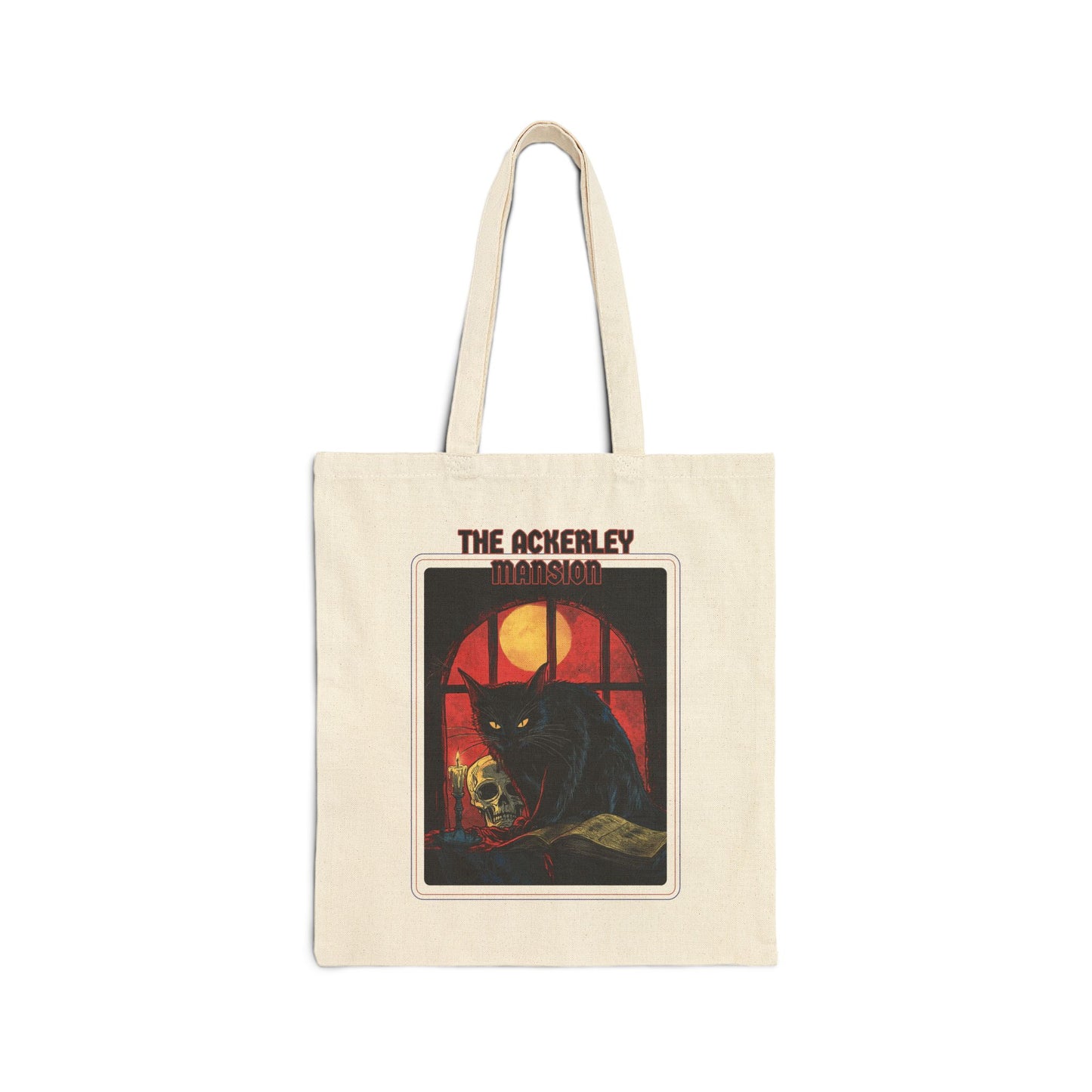 The Ackerley Mansion Gothic Cat Canvas Tote Bag